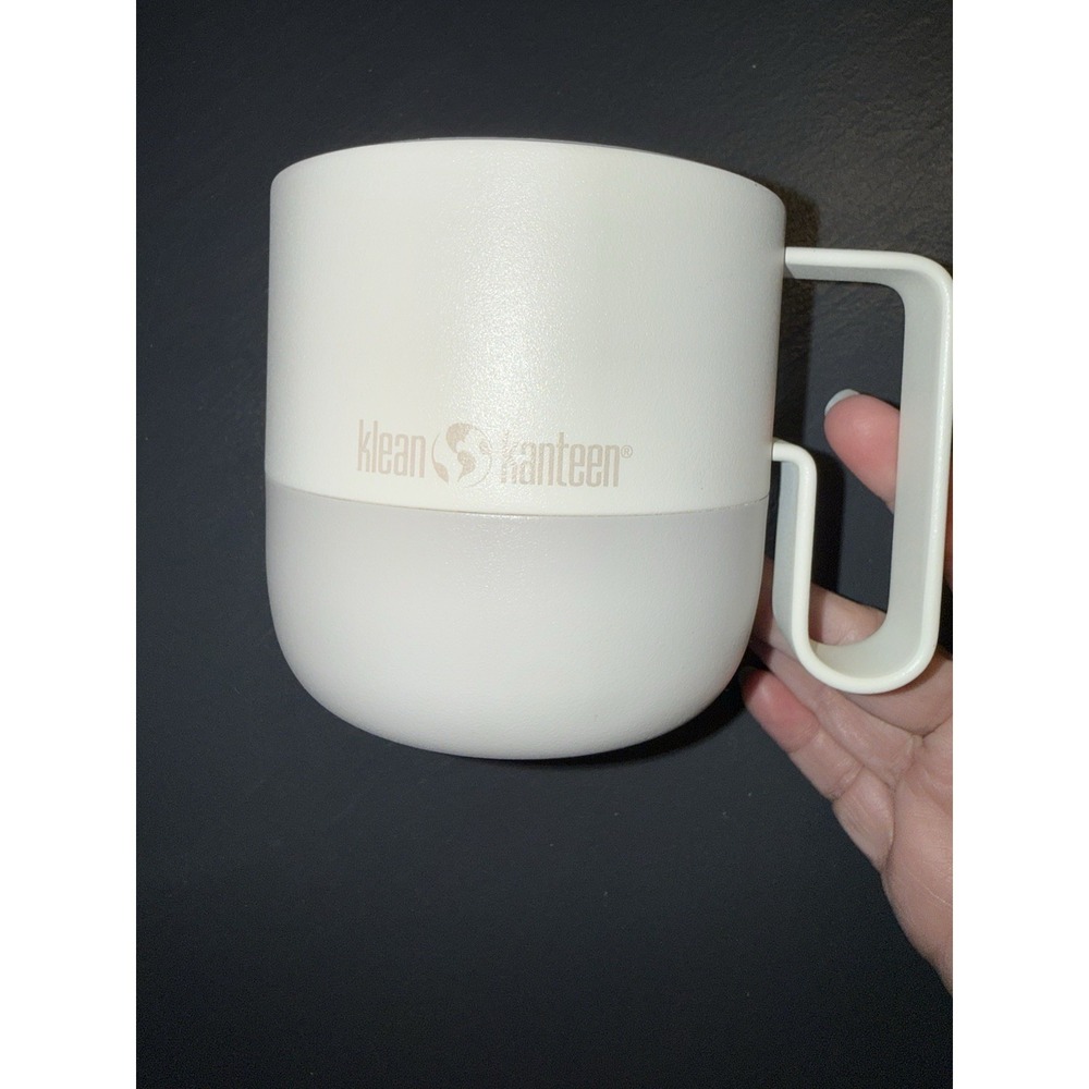 Klean Kanteen RISE 14oz Insulated Stainless Steel Mug w/ Flip Lid Color Tofu EUC